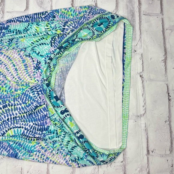 Lilly Pulitzer Felizia Wrap Dress Sz S Blue Current Fantasea Resort Beach Coast - Picture 6 of 8